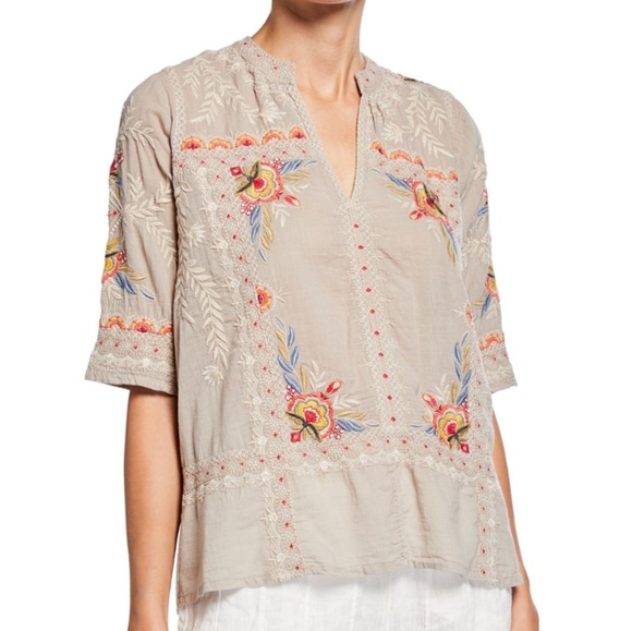 Johnny Was Tops - Nwt Johnny Was embroidered Top S